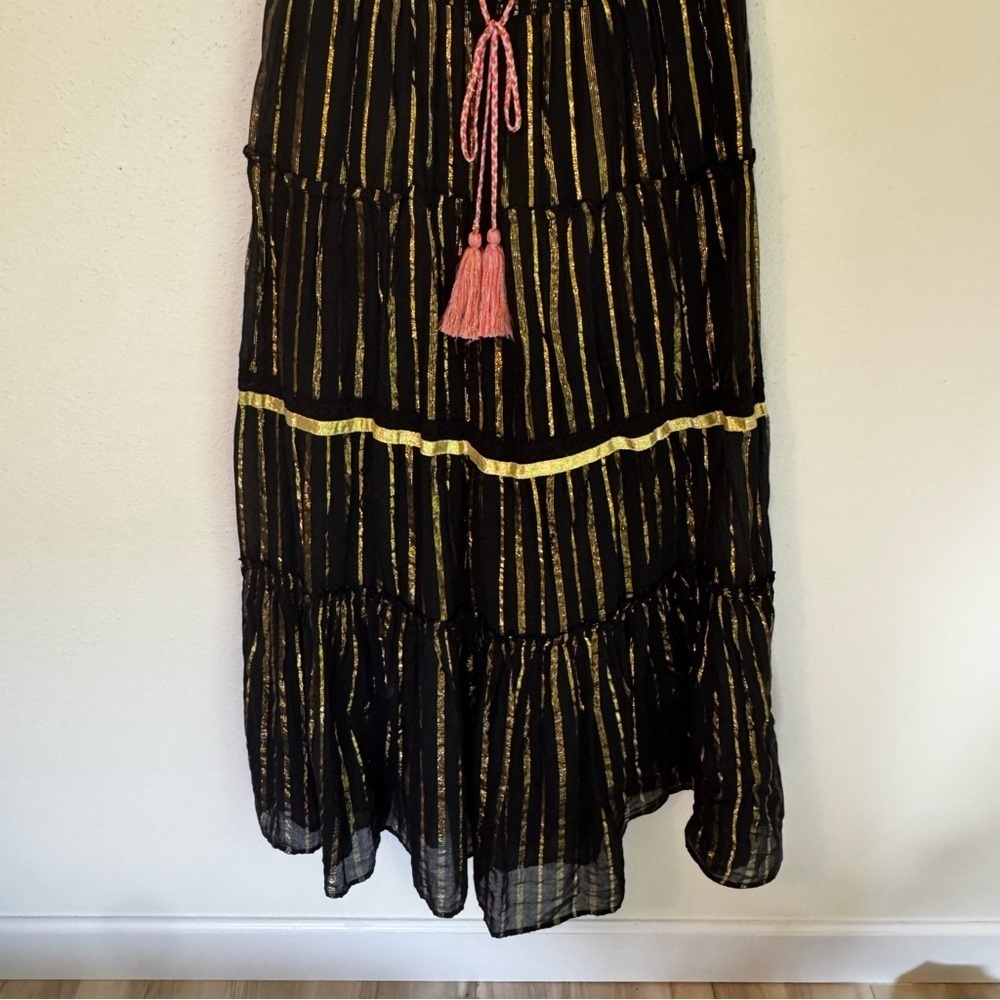 Y2K Boho Peasant Maxi Dress Embroidered Strapless
Smocked Tiered Venus
Beachy - Picture 10 of 14